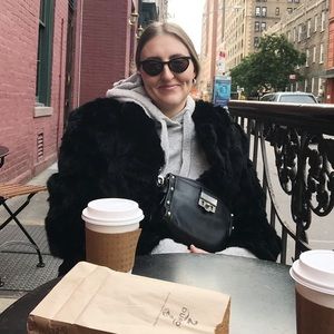 Vintage Rabbit Fur Coat Large